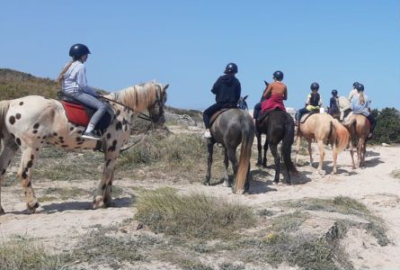 Horse riding near the beach at Son Serra de Marina